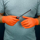 PosiShield Disposable Nitrile Gloves, Powder Free with Textured Grip, 7 MIL, Hi-Vis Orange - BHP Safety Products