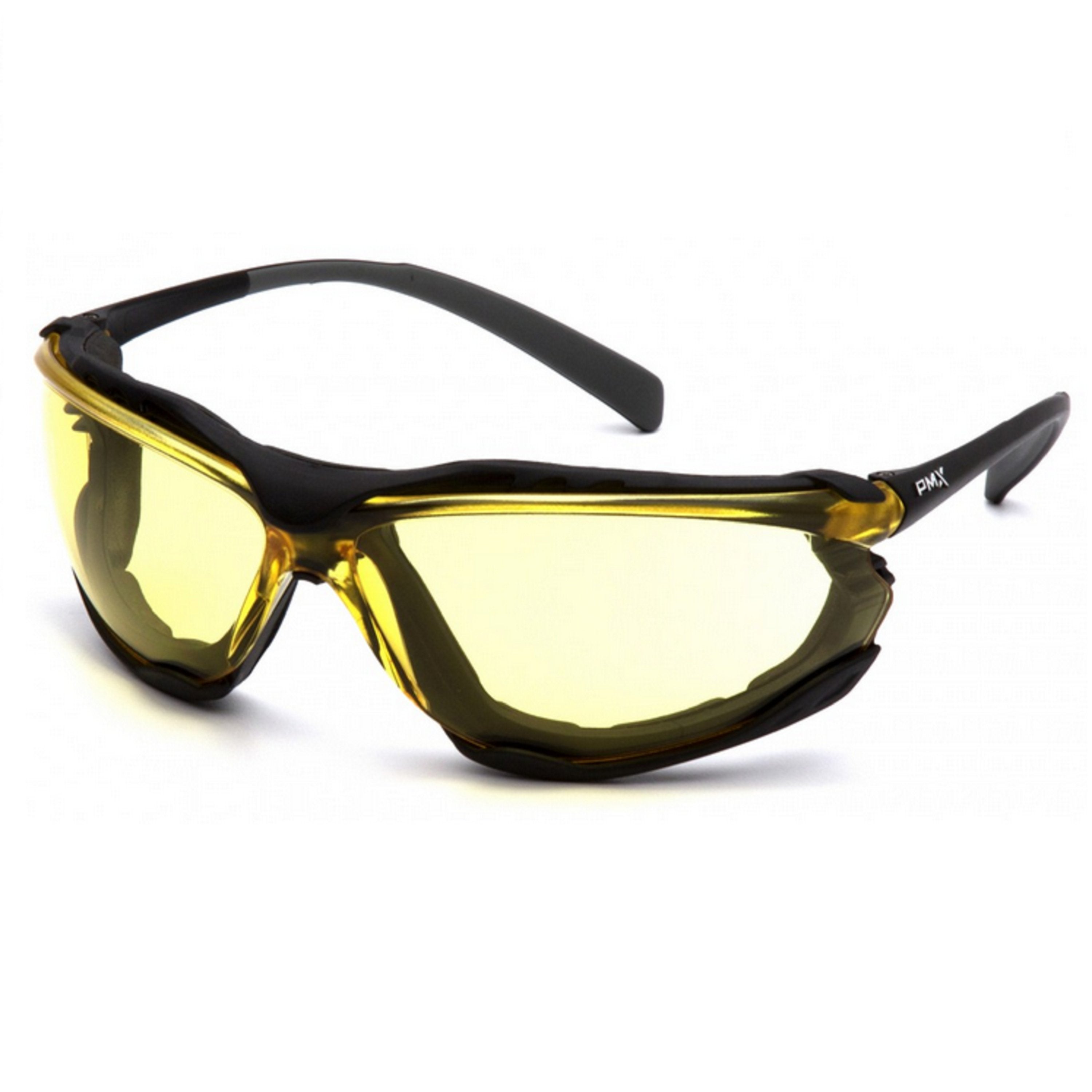 Pyramex Proximity Foam Padded Safety Glass with H2X Anti-Fog Lens, Black Frame - BHP Safety Products