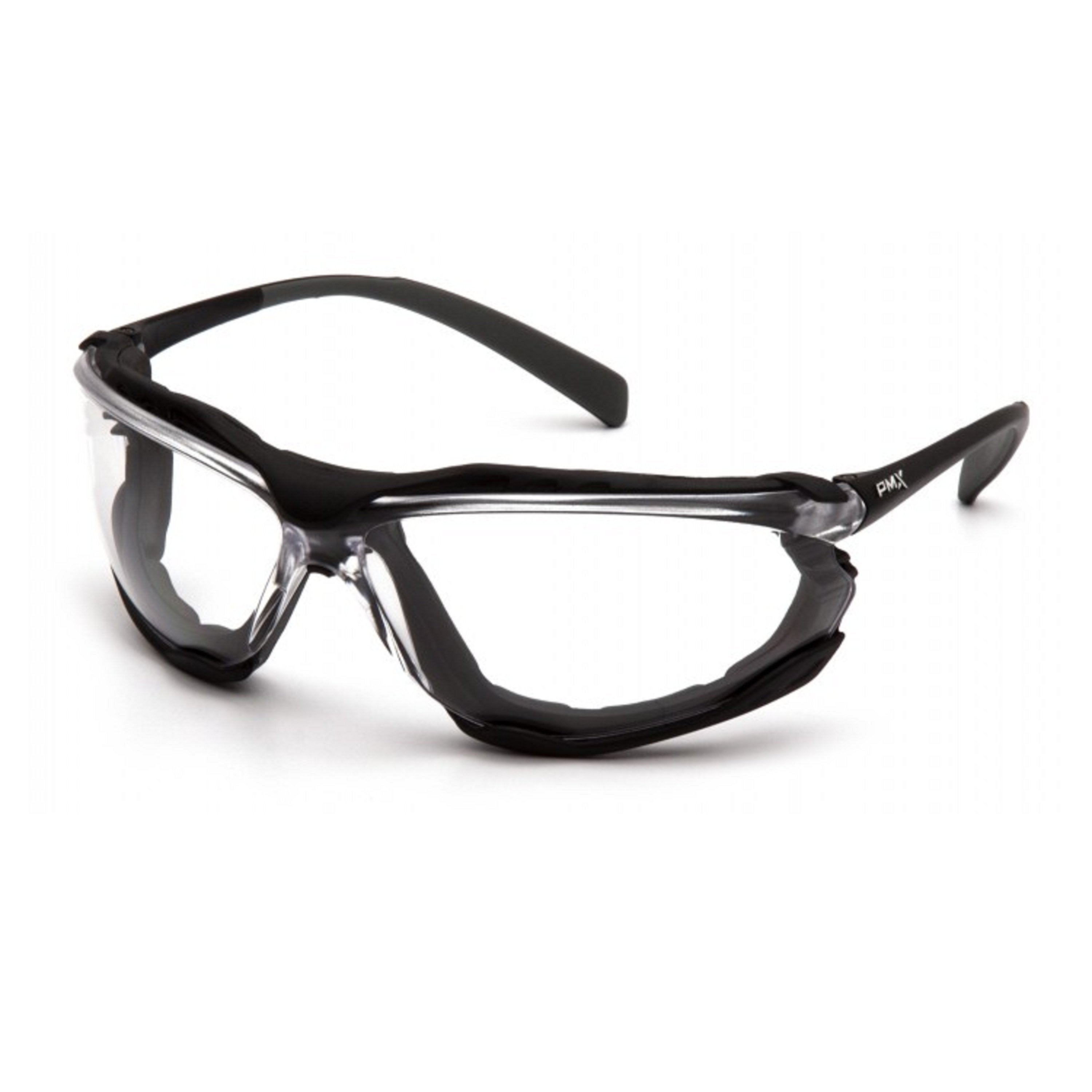 Pyramex Proximity Foam Padded Safety Glass with H2X Anti-Fog Lens, Black Frame - BHP Safety Products