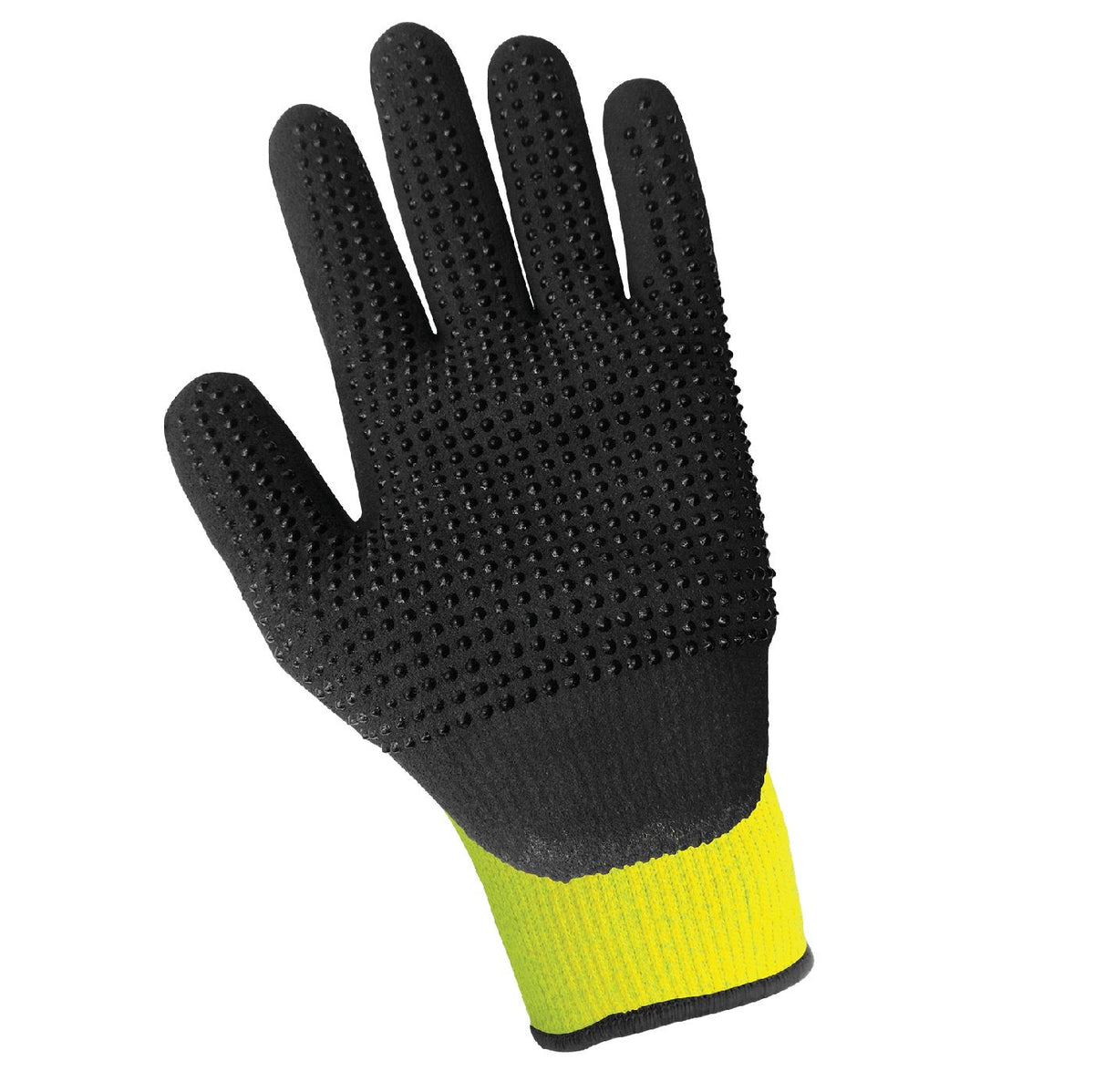 Samurai Glove 802, High-Visibility ANSI A4 Cut, Abrasion, Puncture, and Heat Resistant Dotted Palm Work Gloves, 1 Pair - BHP Safety Products
